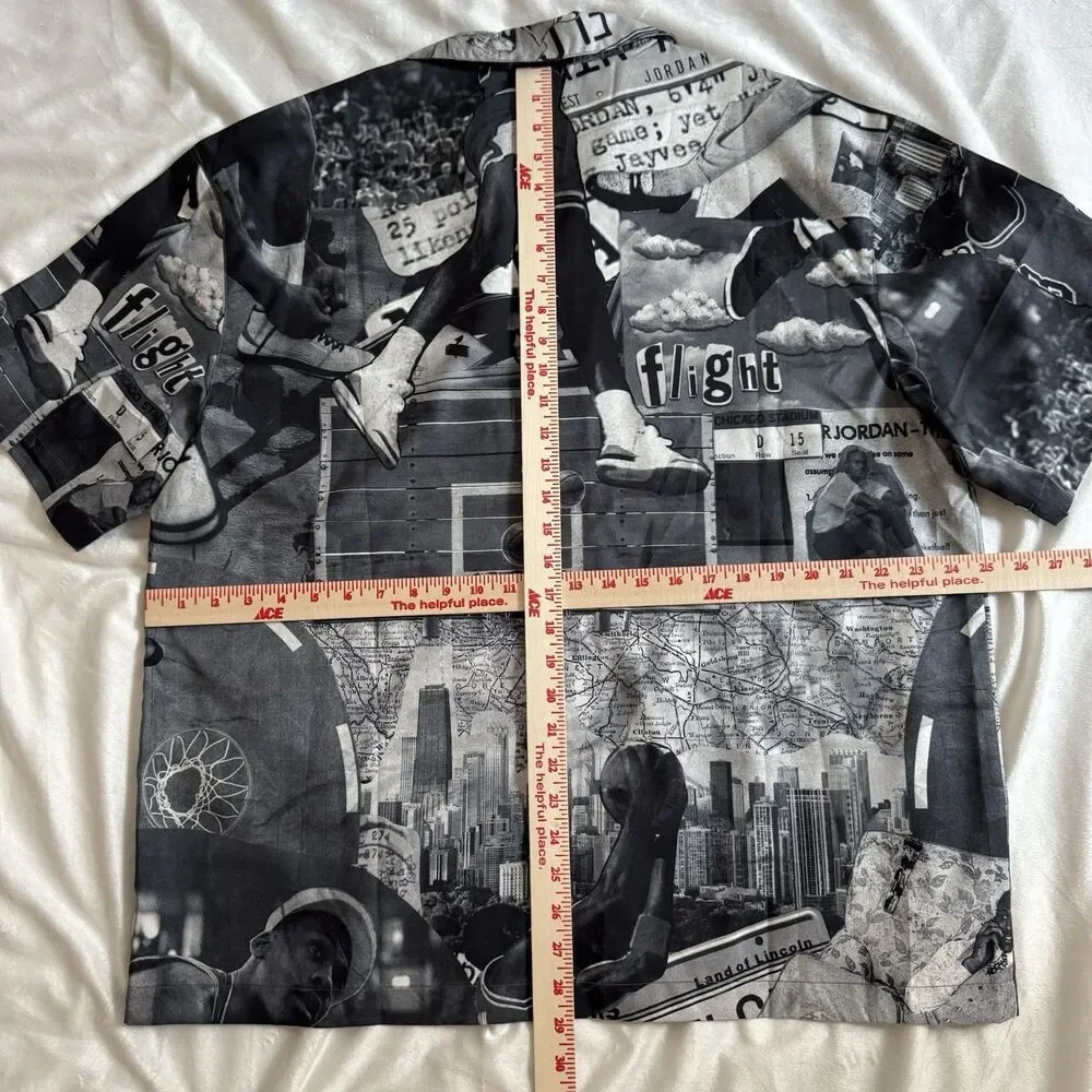 Air Jordan Essentials Printed AOP Button Down Camp Shirt